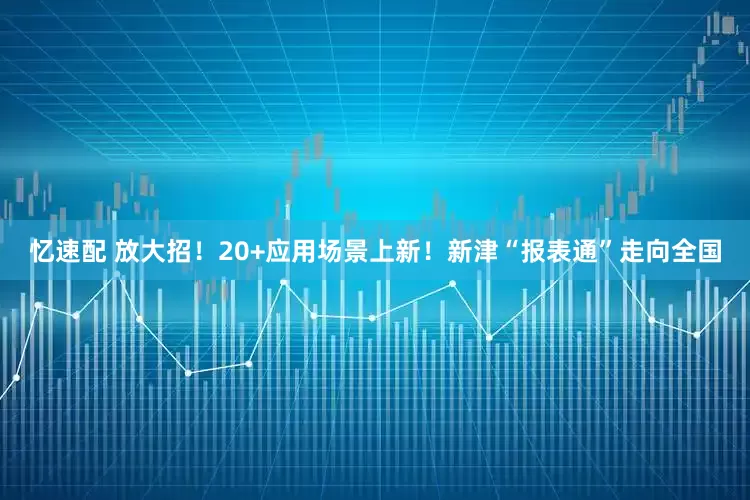 忆速配 放大招！20+应用场景上新！新津“报表通”走向全国