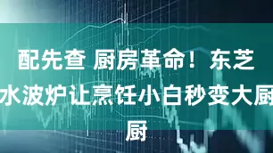 配先查 厨房革命！东芝水波炉让烹饪小白秒变大厨